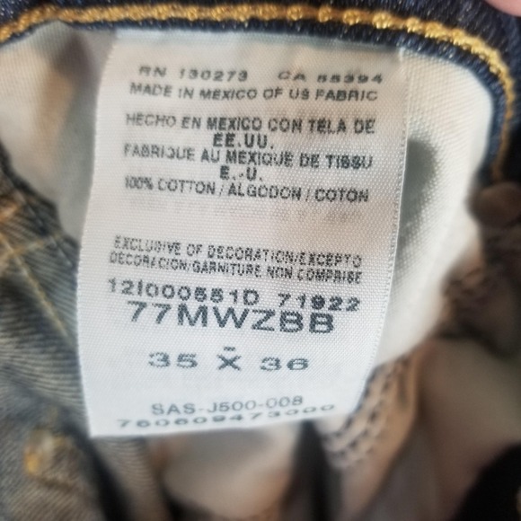 Wrangler Jeans Men's 35x36 Blue Retro Slim Boot Medium Wash‎ Cowboy Denim 77MWZ - Picture 4 of 16